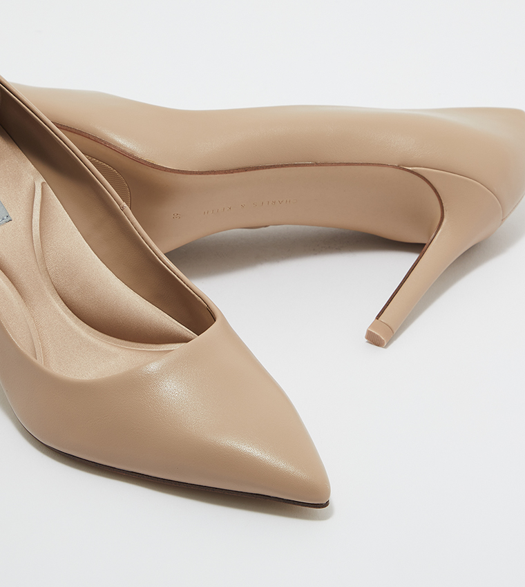 Buy Charles Keith Pointed Toe Stiletto Pumps In Nude Thstreet Bahrain