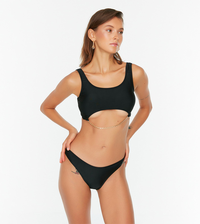 Buy Trendyol Chain Detailed Bikini Set In Black 6thStreet UAE