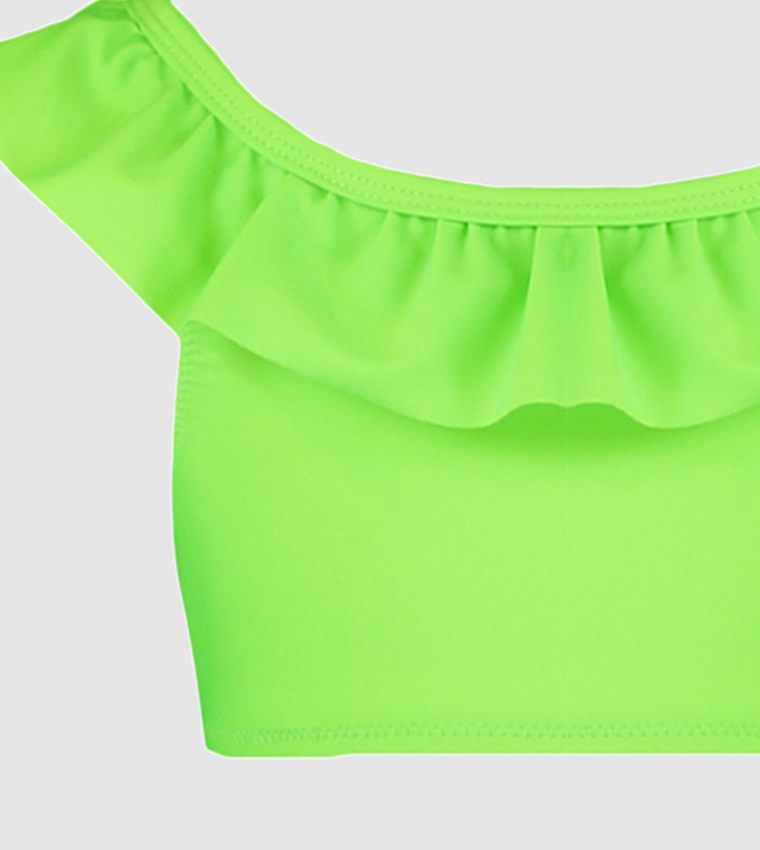 Buy Trendyol Neon Plain Ruffle Girl S Bikini Set In Green 6thStreet