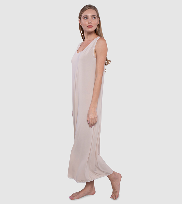 Buy R B Nude Long Night Dress In Nude 6thStreet Bahrain