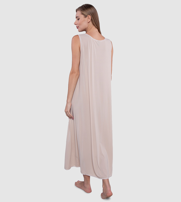 Buy R B Nude Long Night Dress In Nude Thstreet Bahrain