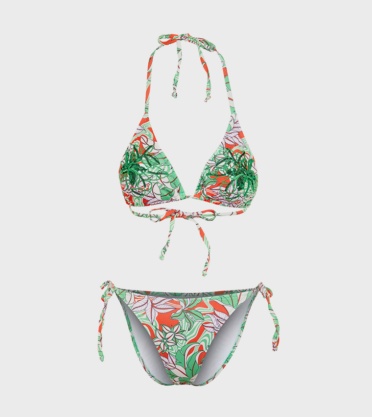 Buy Trendyol Sequined Triangle Bikini Set In Multiple Colors