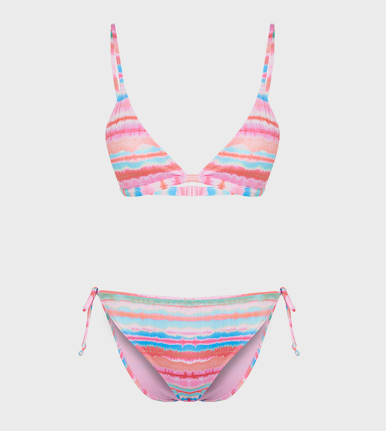 Buy Trendyol Striped Triangle Bikini Set In Multiple Colors Thstreet