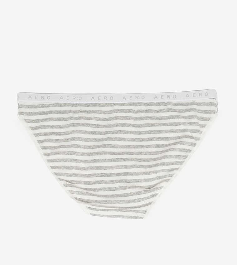 Buy Aeropostale Striped Logo Bikini White In White 6thStreet Qatar