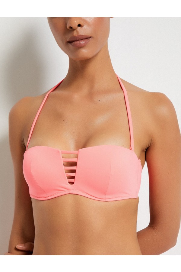 Buy Koton String Tie Up Bikini Top In Pink Thstreet Saudi Arabia