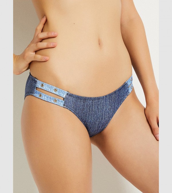 Buy Koton Solid Bikini Brief In Blue 6thStreet Saudi Arabia