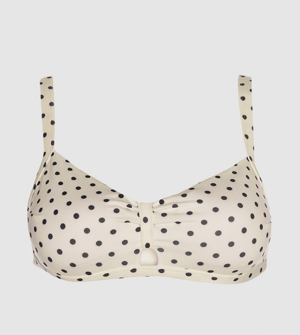 Buy Trendyol Polka Dot Bikini Brassiere In White Thstreet Uae