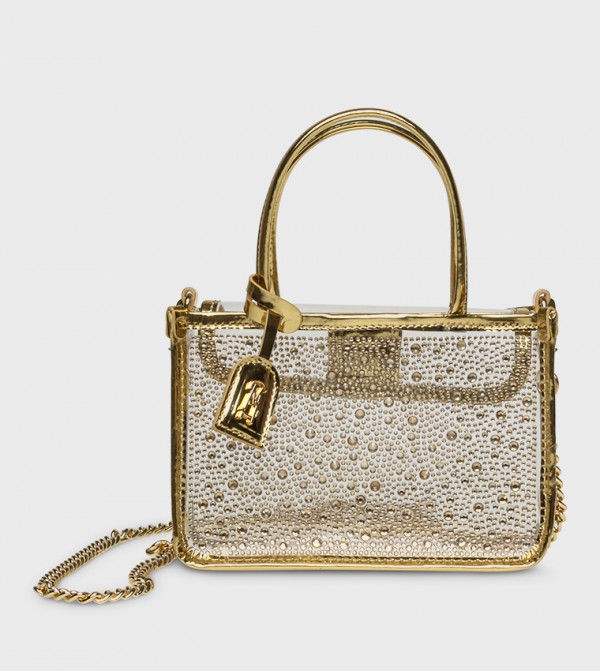 Buy Steve Madden Bzuma Embellished Handheld Bag In Gold Thstreet Uae