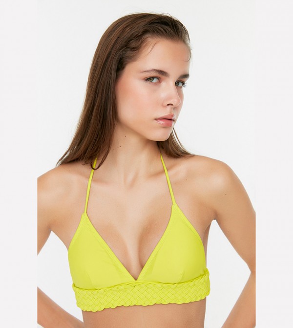 Buy Trendyol Macrame Bikini Top In Yellow 6thStreet Qatar