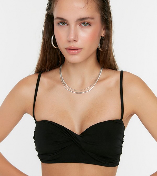 Buy Trendyol Solid Strapless Bikini Bra In Black 6thStreet Bahrain