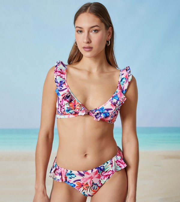 Buy Koton Printed Ruffle Bikini Top In Multiple Colors 6thStreet Bahrain