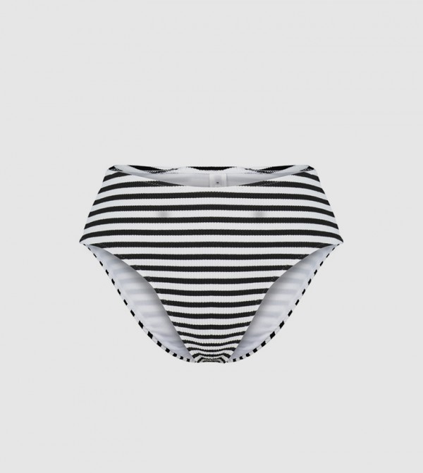 Buy Trendyol Striped High Waist Hipster Bikini Bottom In Multiple