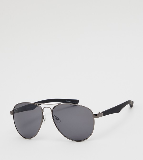 Buy Aeropostale Aero Guys Tonal Aviator Sunglasses In Dark Grey