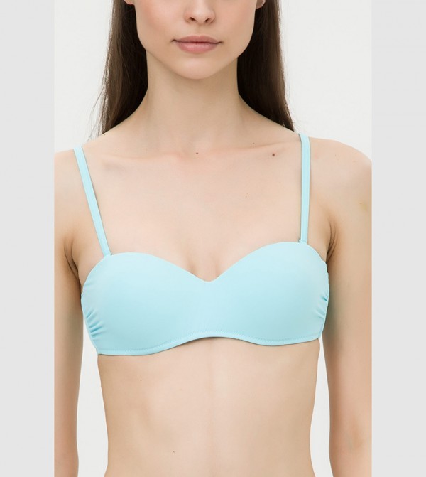 Buy Koton Solid Bikini Top In Blue 6thStreet Kuwait