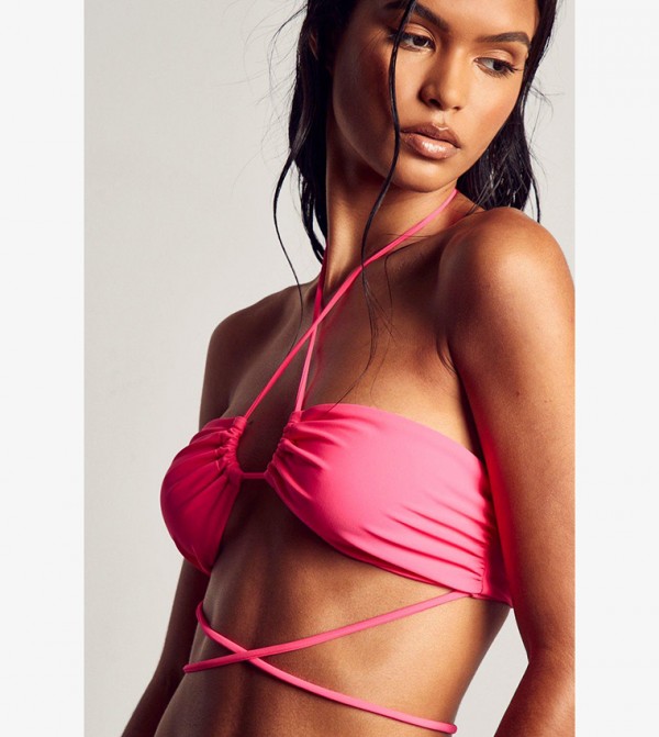 Buy Misspap Extreme Strappy Bikini Set In Pink Thstreet Uae