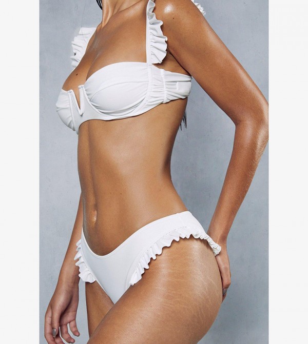 Buy Misspap Ruffle Frill Cupped Bikini Set In White Thstreet Saudi Arabia