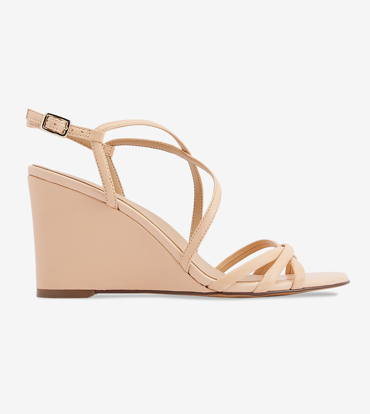 Buy Naturalizer Kelsi Nude Wedge Sandals In Nude Thstreet Bahrain