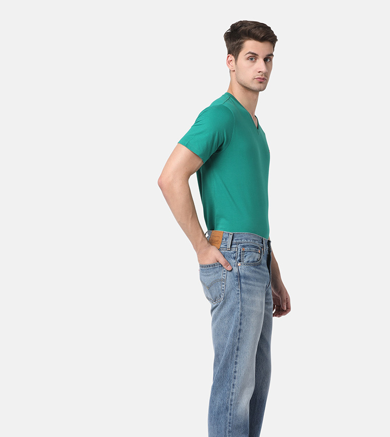 555™ Washed Straight Fit Jeans