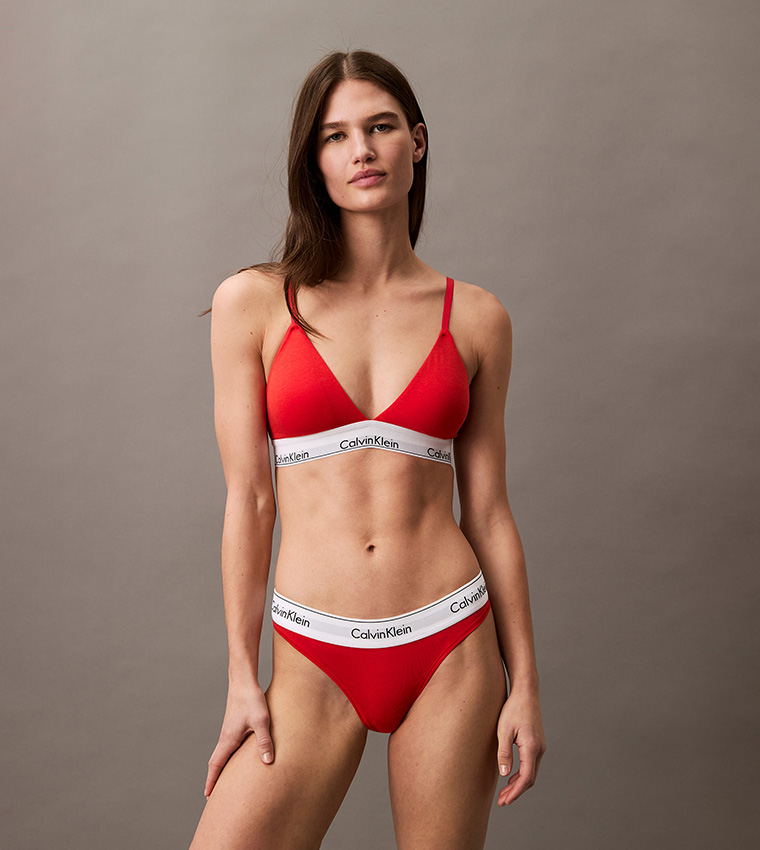 Logo Waistband Lightly Lined Triangle Bra