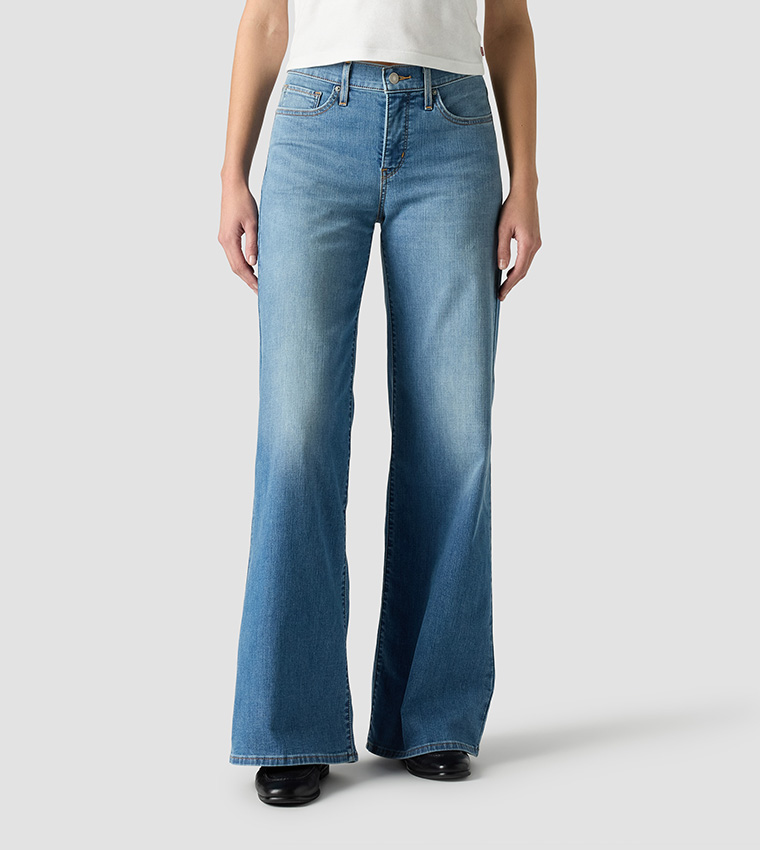 318 Washed Shaping Wide Leg Jeans