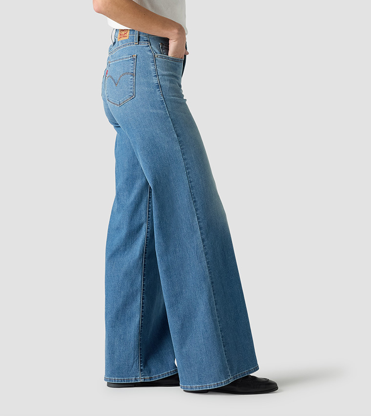 318 Washed Shaping Wide Leg Jeans