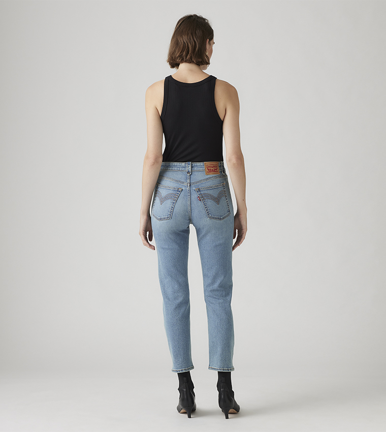 Washed Straight Fit Jeans