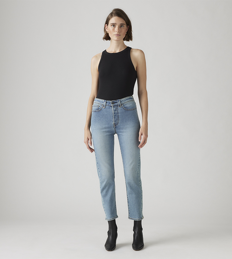 Washed Straight Fit Jeans