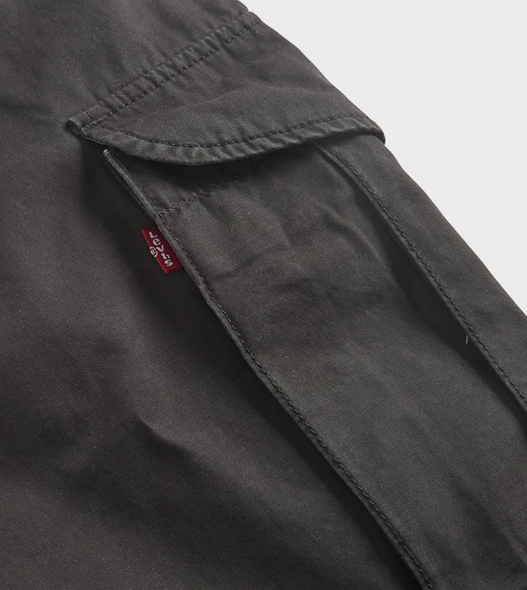 Solid Baggy Fit Cargo Pants