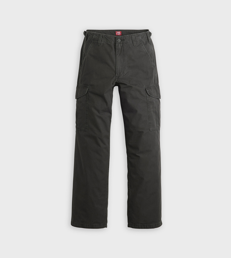 Solid Baggy Fit Cargo Pants