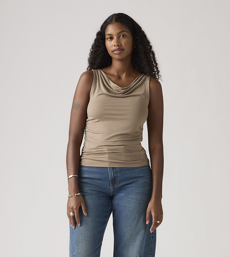 ليفايز  توبات بلا أكمام  - بيج Sleeveless Tops