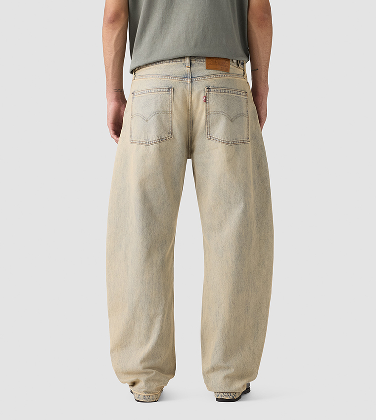 Washed Baggy Barrel Jeans