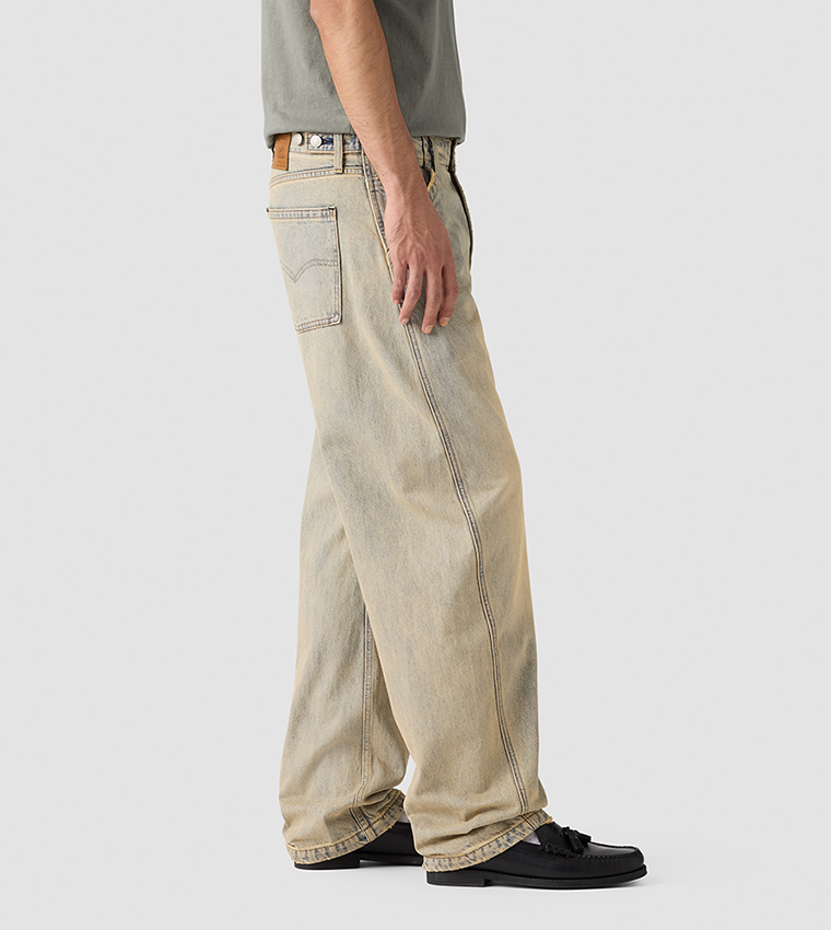 Washed Baggy Barrel Jeans