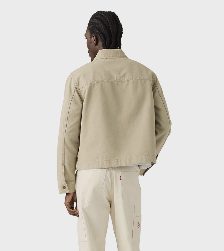 Solid Zip-Through Garage Jacket