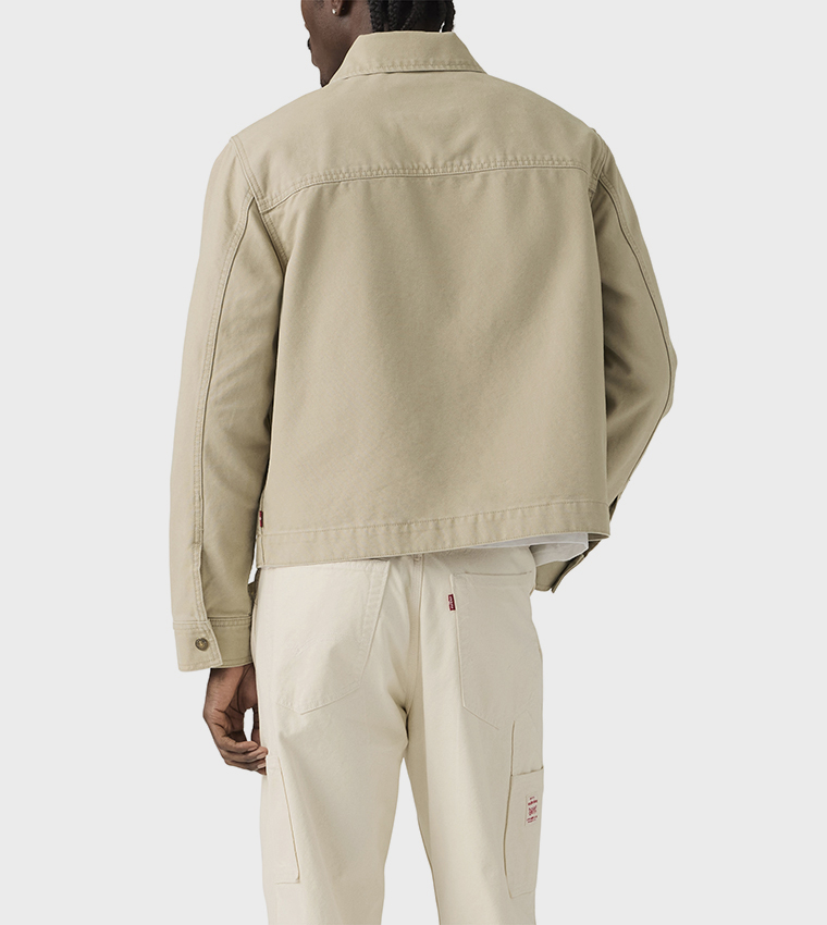 Solid Zip-Through Garage Jacket