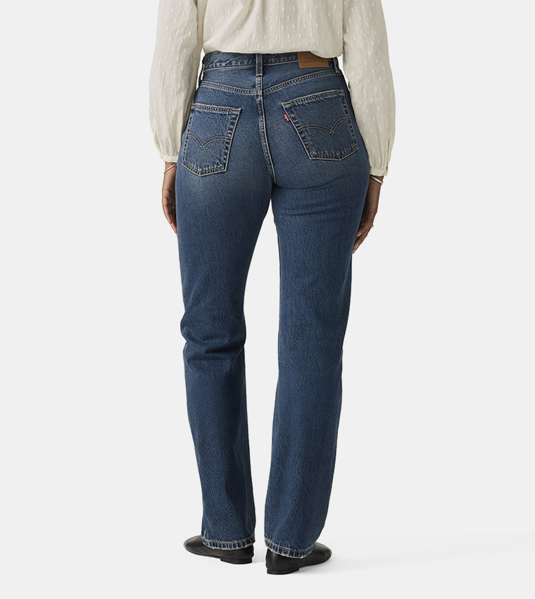 Easy Dad Washed Straight Fit Jeans