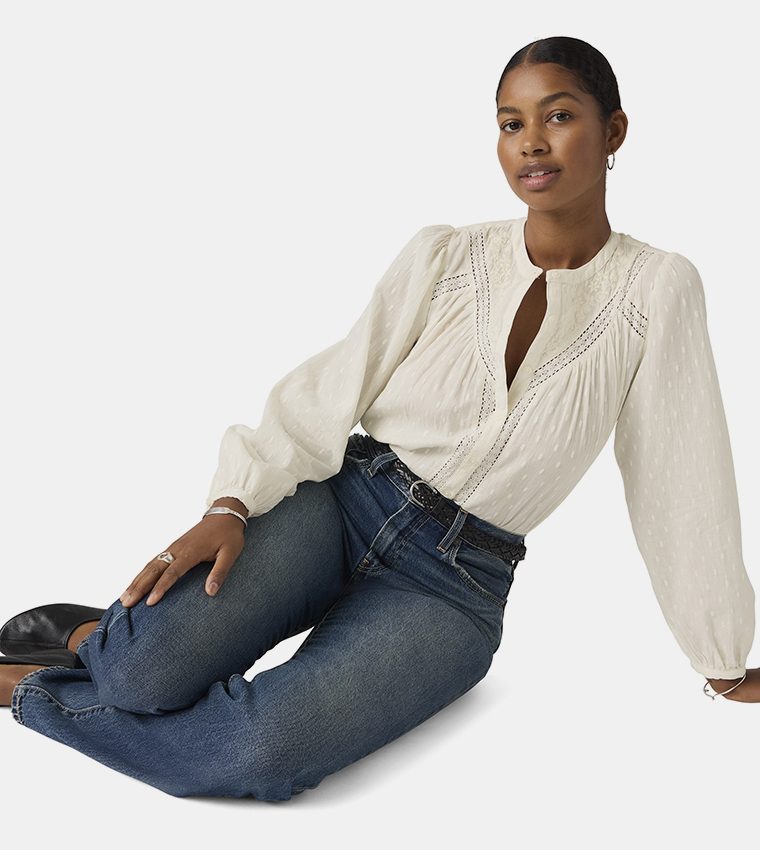 Easy Dad Washed Straight Fit Jeans