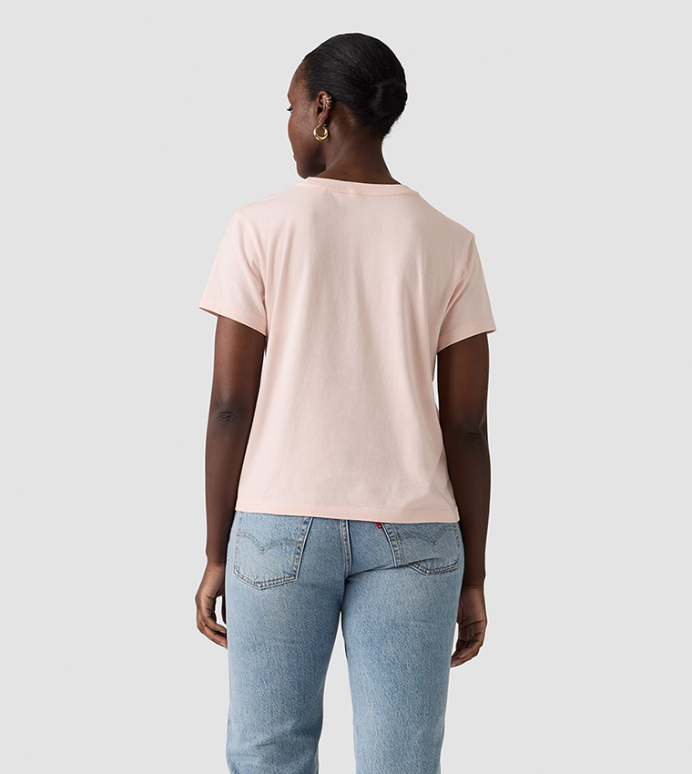 تيشيرت مطرز بشعار وقبة مستديرة 