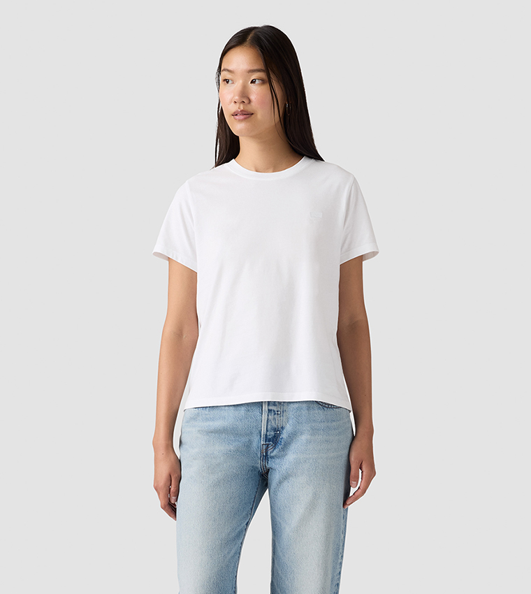 تيشيرت مطرز بشعار وقبة مستديرة 