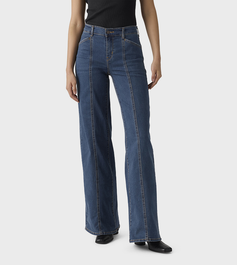 318 Seamed Wide Leg Jeans