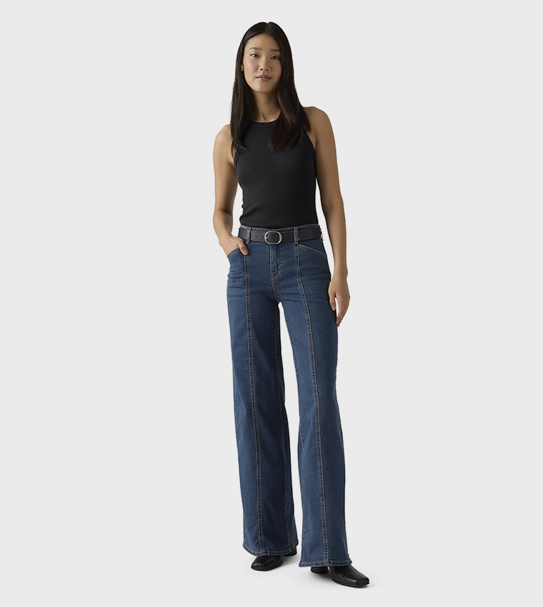 318 Seamed Wide Leg Jeans