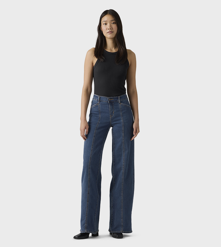 318 Seamed Wide Leg Jeans