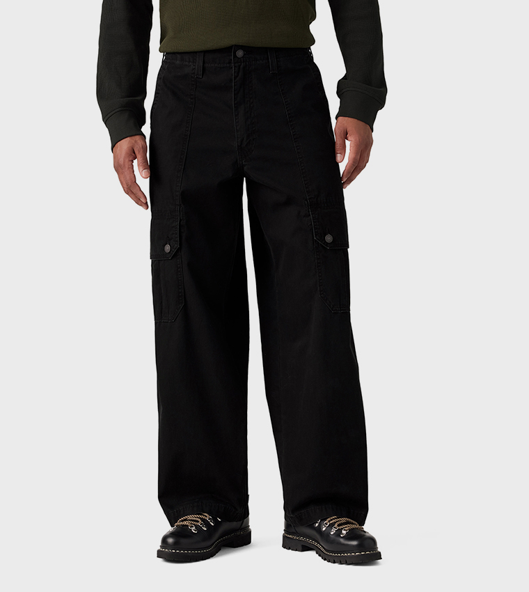 Solid Extra Baggy Cargo Pants