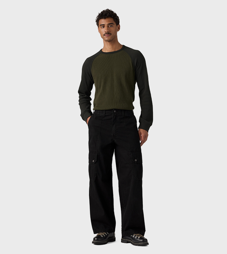 Solid Extra Baggy Cargo Pants