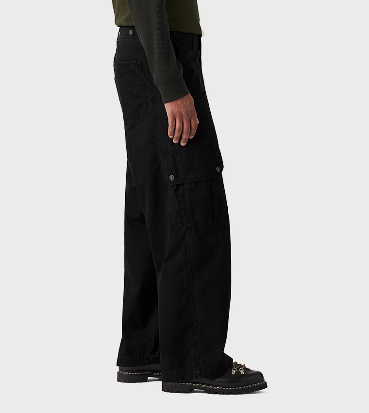 Solid Extra Baggy Cargo Pants