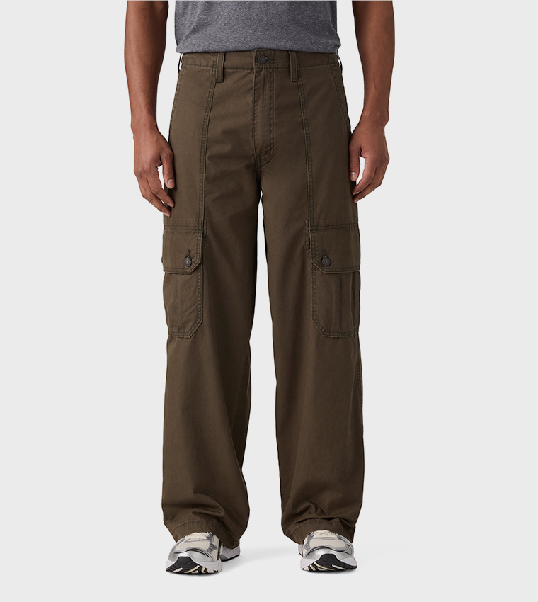 Solid Extra Baggy Cargo Pants