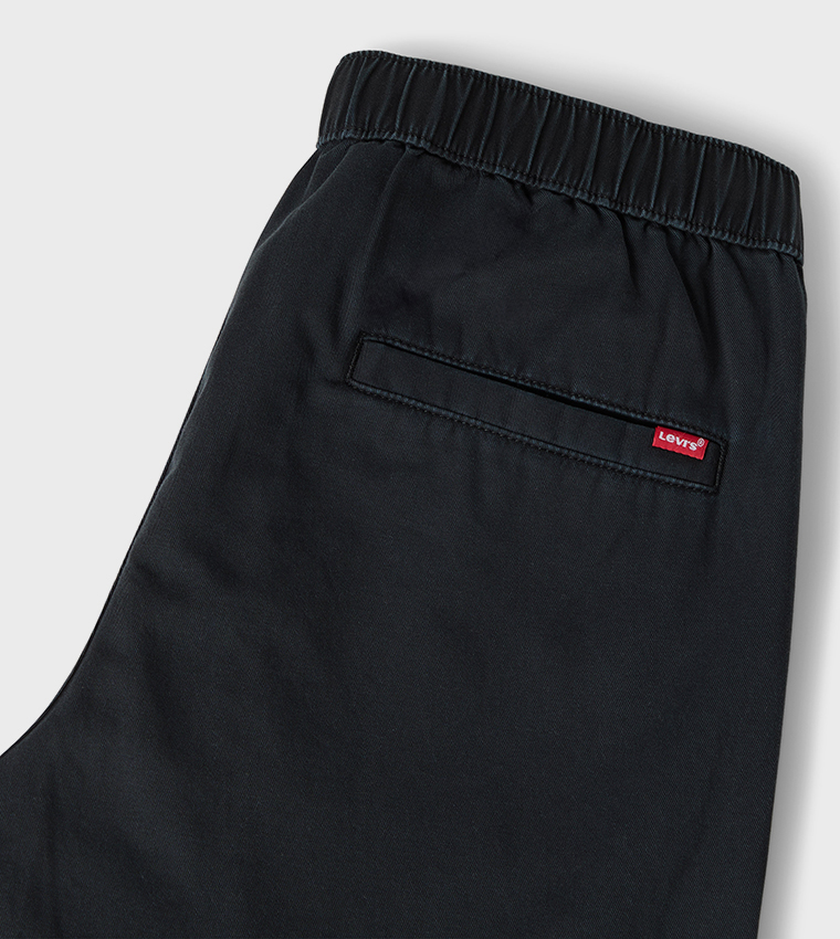 Solid Pull-On Relaxed Straight Fit Pants