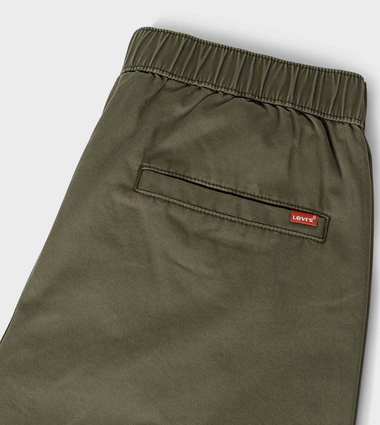 Solid Pull-On Relaxed Straight Fit Pants