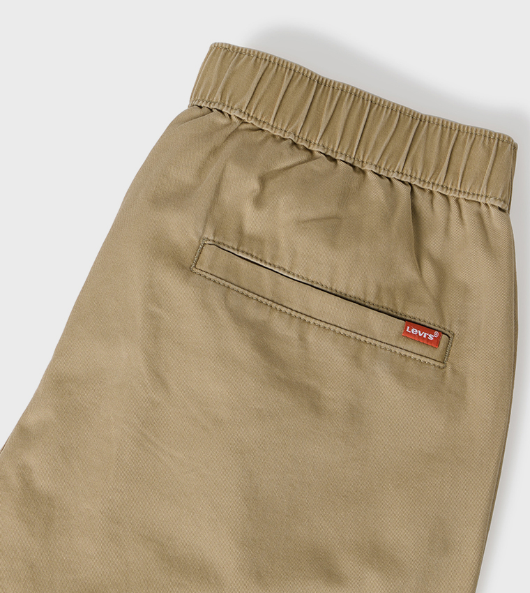 Solid Pull-On Relaxed Straight Fit Pants