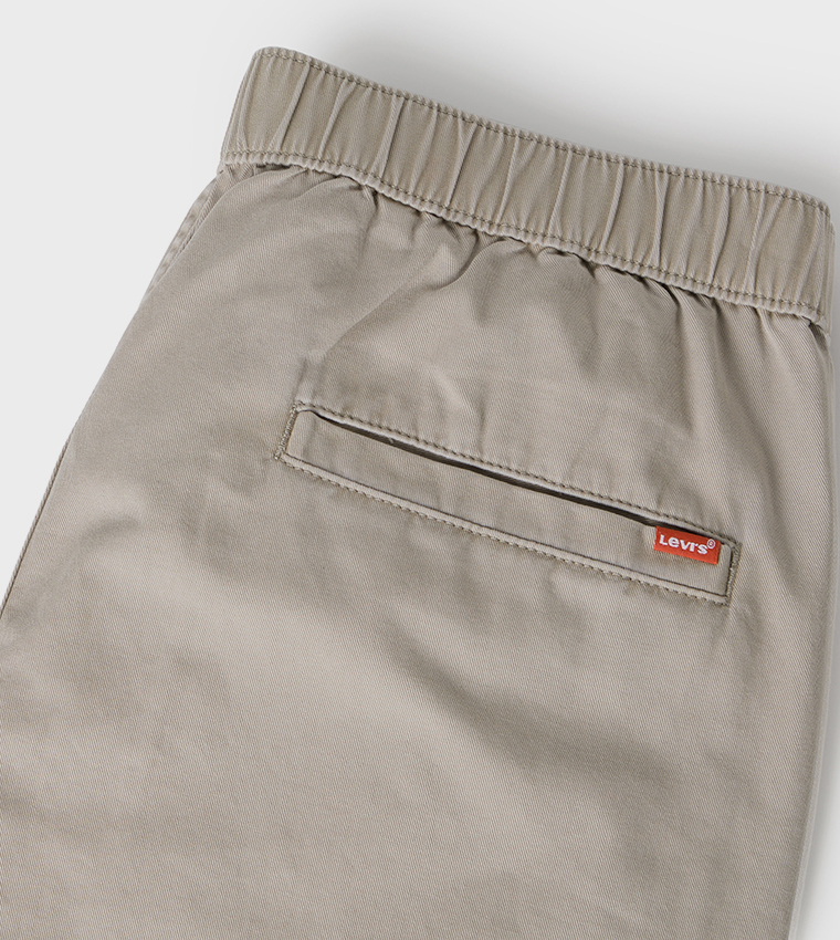 Solid Pull-On Relaxed Straight Fit Pants