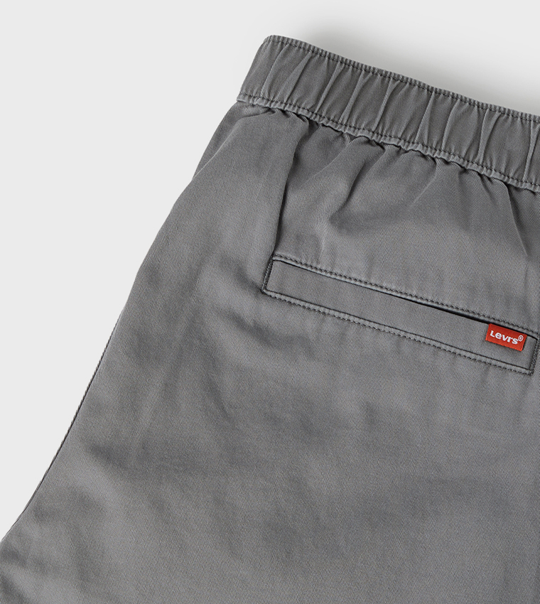 Solid Pull-On Relaxed Straight Fit Pants